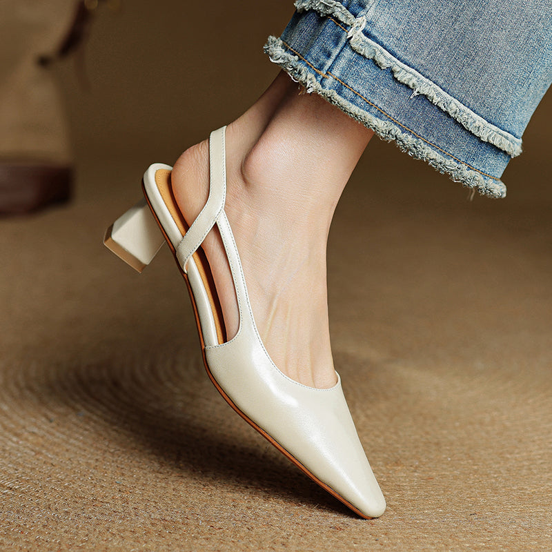 Camille Genuine Leather Heels