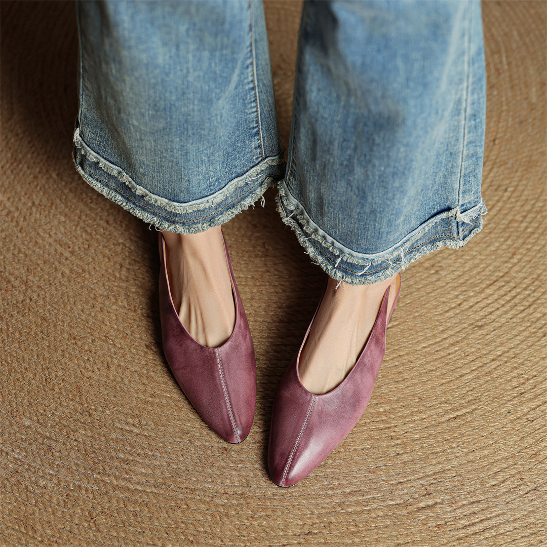 Juliet Genuine Leather Flats
