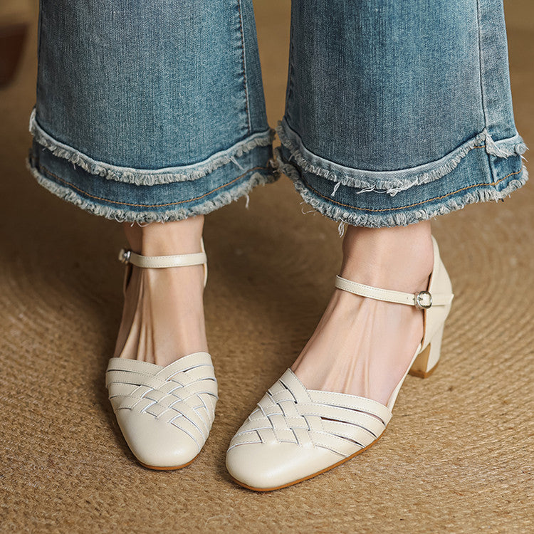 Avora Genuine Leather Heels