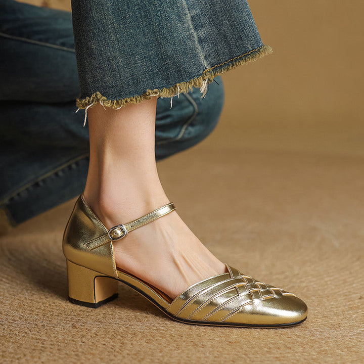 Avora Genuine Leather Heels