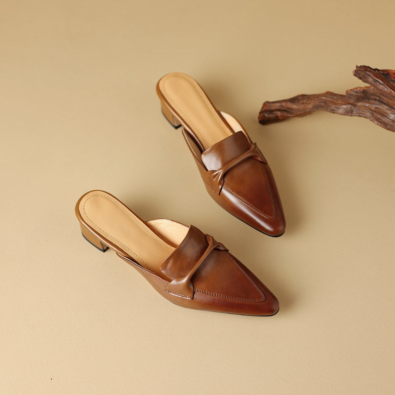 Victoria Leather Mules