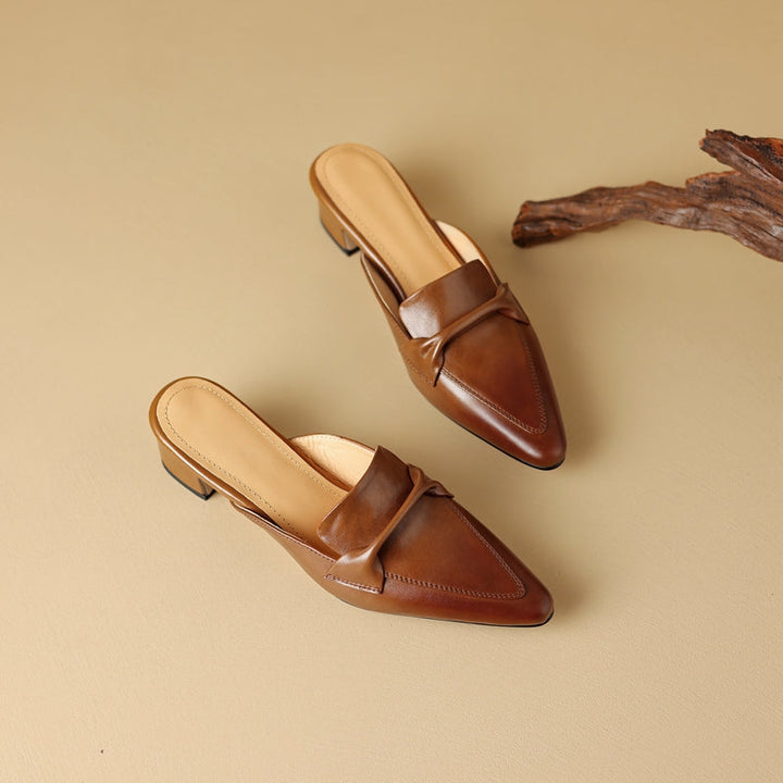 Victoria Leather Mules
