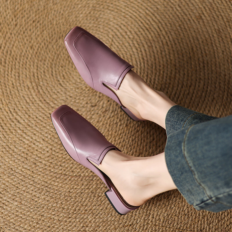 Bellesa Leather Mules