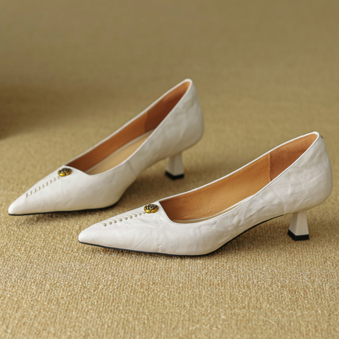 Mary Ann Leather Heels