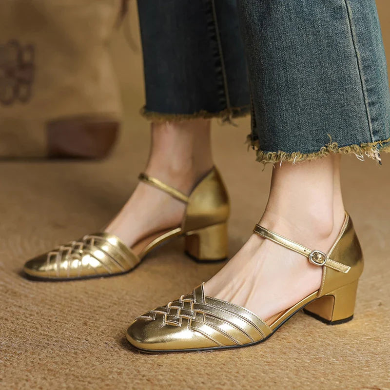 Avora Genuine Leather Heels